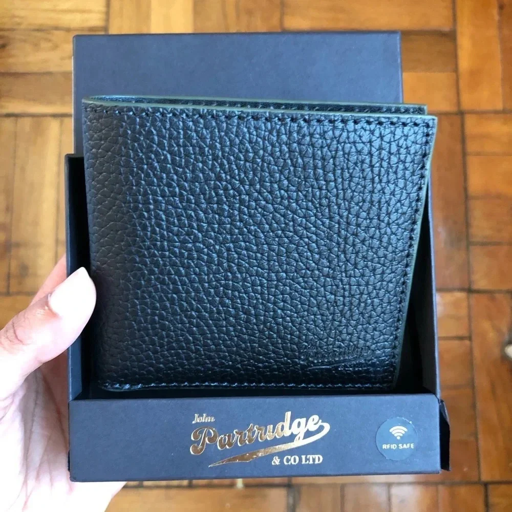 Leather wallet Black men